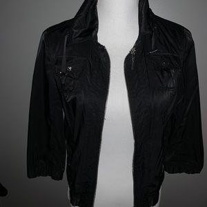 Black crop fashion jacket